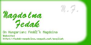 magdolna fedak business card